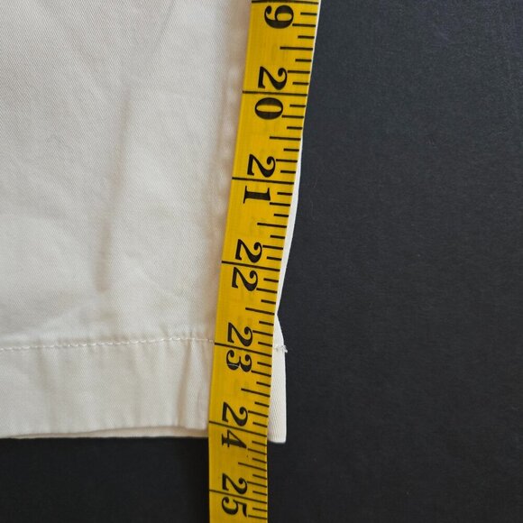 GAP Womens Downtown Khaki Flat Front Light Wash Cream Chinos Tapered Leg 16P - Picture 7 of 9